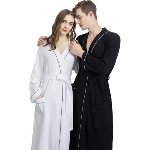 Couple Nightgown Men And Women Soft Bathrobe Spring Comfort Sleepwear Home Pajamas Spring New Couples Loose Homewear