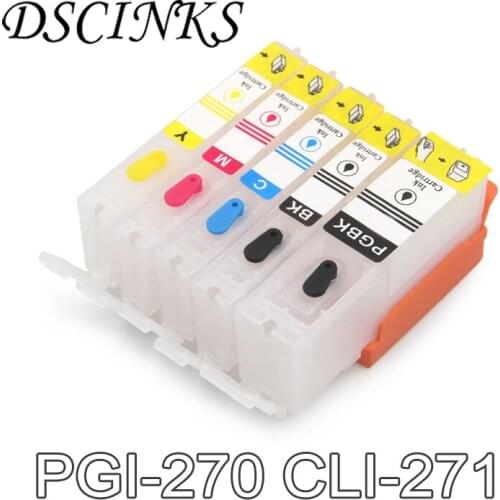 PGI-270 CLI-271 Refillable Ink Cartridge for Canon MG5720 MG5721 MG5722 MG6820 MG6821 MG6822 MG7720 TS6020 TS8020 TS9020 PGI 270