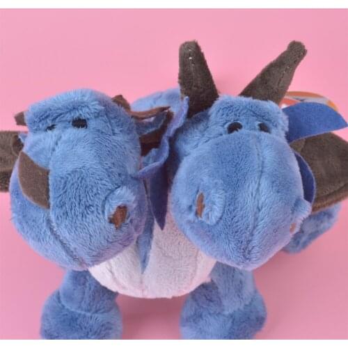 Two Head ICE Dragon Plush Toy for Cute Baby/ Kids Gift, Dinosaur Plush Doll Free Shipping