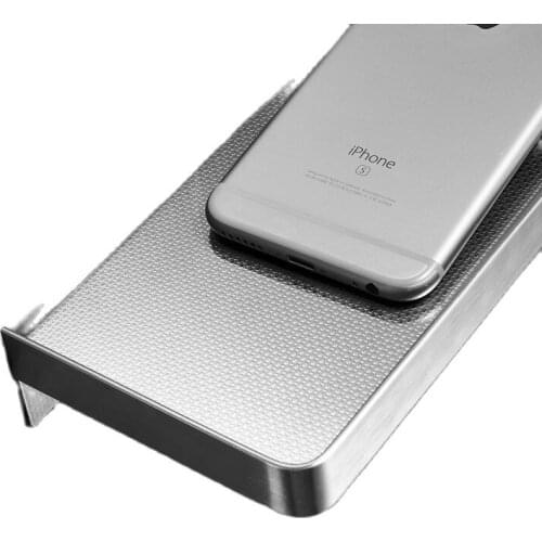 Bathroom Toilet Tray Mobile Phone Shelf Balcony Wall Bracket Wall Mounted Black