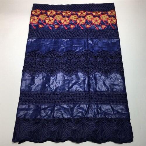 Popular African Bazin Riche Lace Fabric New Design Embroidered Lace High Quality Bazin Brode With Stones Guipure Lace Fabrics FB