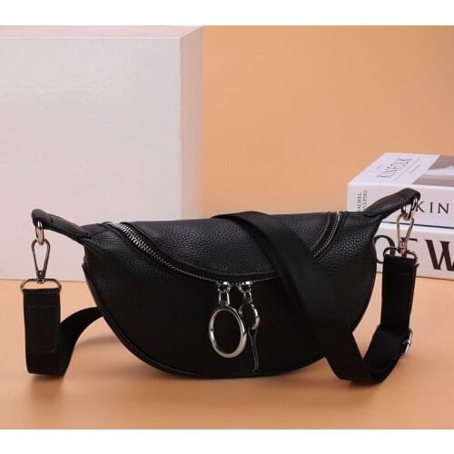 Cowhide Fanny pack Women Leather Waist Bag Luxury Brand Chest pack Mini Female Belt Bags Fashion Ladies Shoulder Crossbody Bag