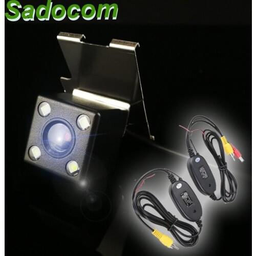 Wire Wireless Night Vision Car Rear view Backup Reverse Camera with 4 LED For Honda Civic/Avancier/URV/CRV 2017 monitor filter