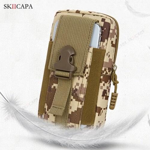 Tactical Molle Pouch Canvas Phone Bag for iPhone 13 12 Mini Belt Clip Phone Case For IPHONE 12 Pro Max Waist Pack Bum Bag Pouch
