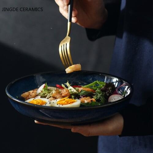 Japanese Western Ceramic Tray Fruit Salad Sushi Ramen Dish Household Kitchenware Big Fish Plate Hotel Steamed Fish Plate