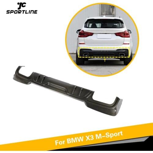 X3 Carbon Fiber Car Rear Bumper Diffuser Lip Spoiler for BMW X3 M Sport M40i 2018 2019 Rear Bumper Lip