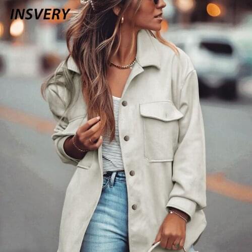 Office Ladies Jacket Coat 2021 Autumn Long Sleeve Jackets For Women Turn Down Collar Solid Button Cardigan Women Fashion Coat