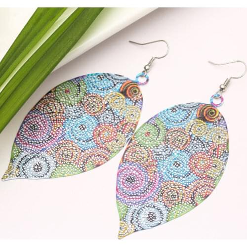 ZOSHI Fashion Bohemian Leaf Earrings Unique Natural Real Leaf Big Earrings For Women Jewelry Gift pendientes mujer mod