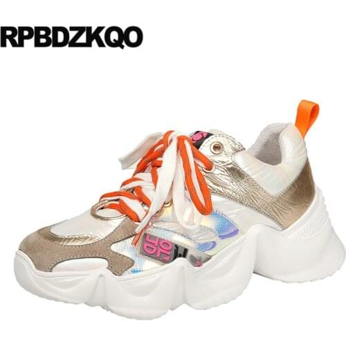 Suede women trainers creepers platform shoes casual sneakers gold wedge muffin runway green thick sole lace up designer elevator