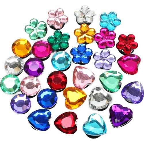 Single Sale 1pc Crystal PVC Shoe Charms,Shoe Buckles Accessories Fit Bands Bracelets Croc JIBZ,Kids Party X-mas Gift