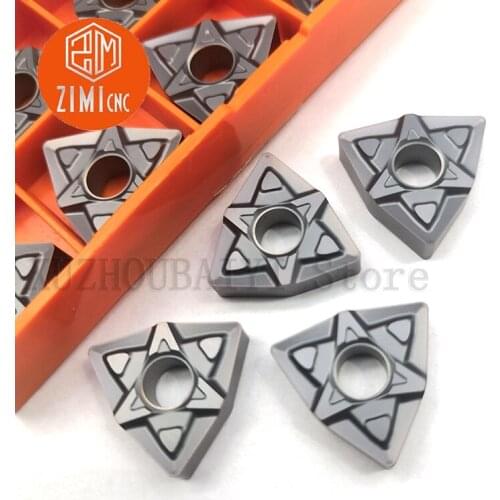 10pcs WNMG080408-MF(WNMG432) OP1315 Peach Hexagon External CNC Turning Blades Indexable CNC Boring Blade External Turning Tools