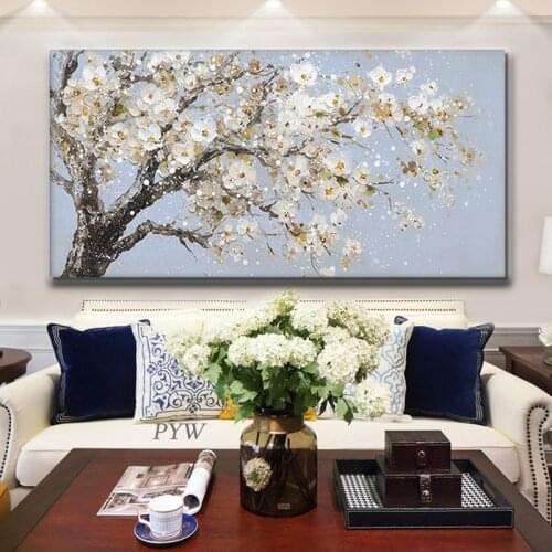 100% HandPainted 3D Knife Painting Abstract Flower Oil Painting On Canvas Art Wall Adornment Pictures For Living Room Home Decor