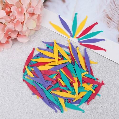 100Pcs Ring Retractor Tooth Care Dental Orthodontic Elastic Placer for Braces Bands Disposable Orthodontic Rubber Ligature Ties