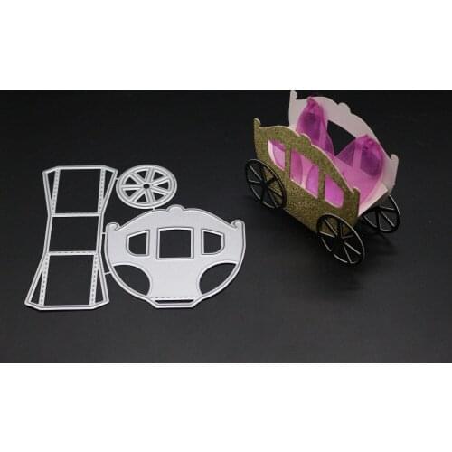 3D Vintage carriage Frame Metal Cutting Dies For DIY Scrapbooking Embossing Paper Cards Making Decorative Crafts Die cuts New