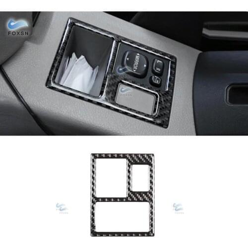 For Toyota Rav4 RAV 4 2006 2007 2008 2009 2010 2011 2012 Carbon Fiber Car Rearview Mirror Adjust Switch Button Cover Inner Trim