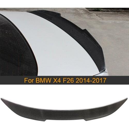 Car Rear Trunk Lip Wing Spoiler for BMW X4 F26 2014-2017 Rear Trunk Lip Spoiler Boot Lid Wing Car Sticker Wing Carbon Fiber