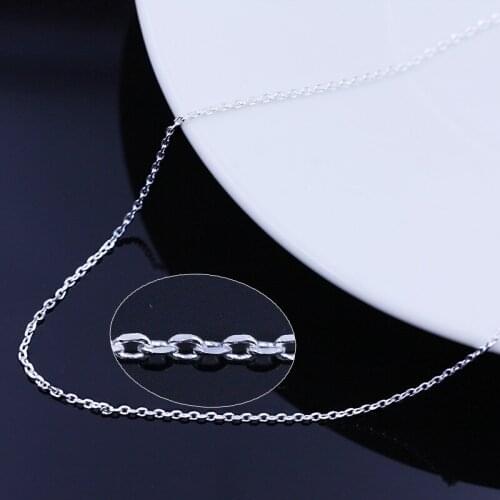 Utimtree 925 sterling silver Chain Necklaces Statement Jewelry Women Sterling silver Jewelry Chokers Necklace DIY Accessories
