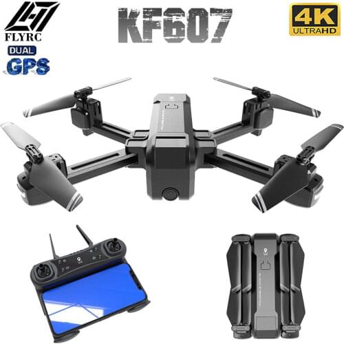 KF607 RC Drone 1080P 4K 120 Degree Wide-angle HD Camera With 5G WiFi FPV GPS Positioning RC Flodable Quadcopter For Kids Gifts