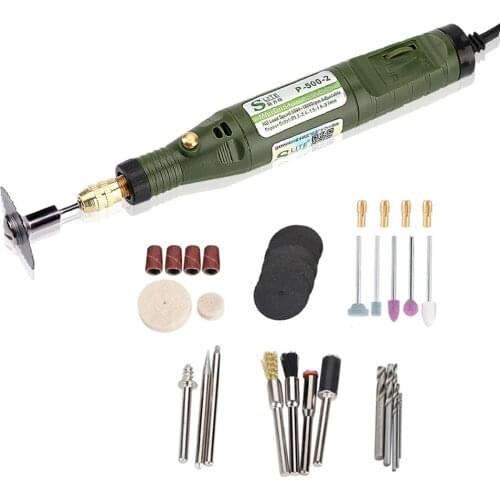 Variable Speed Electric Drill Grinder Mini Electric Engraving Pen Tools Kit For Cutting Grinding Polishing Sculpture Engraver