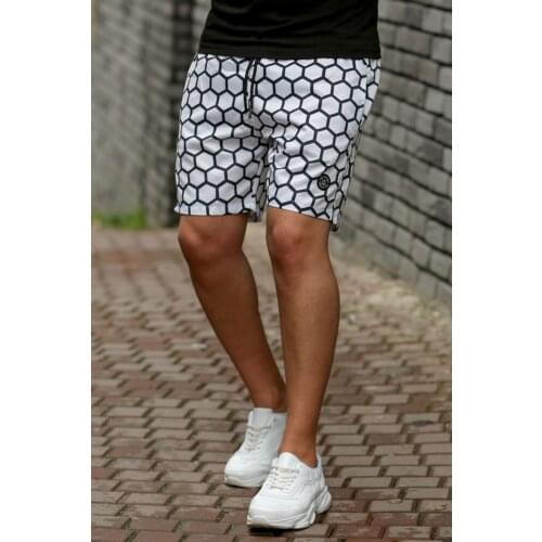 Honey comb Pattern Black Male Sea Shorts