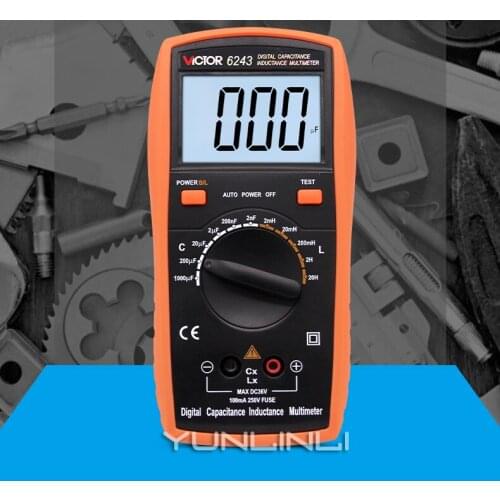 Capacitance Meter Handheld High-precision Digital With Backlight Digital Display Inductance Meter Test Instrument VC6243