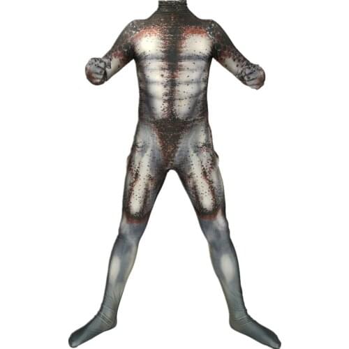 Adult kids Predator 3D Unisex Cosplay Costume Superhero Zentai Bodysuit Suit Jumpsuits