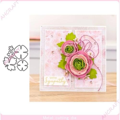 Flower and Leaf set Metal Cutting Dies for DIY Scrapbooking Photo Album Decorative Embossing PaperCard Crafts Die2021