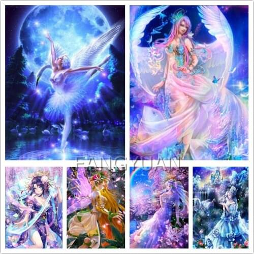 Anime Game Girl 5D Diy Diamond Painting Full Round Square Drill Diamond Embroidery Cross Stitch Mosaic Rhinestone Home Decor