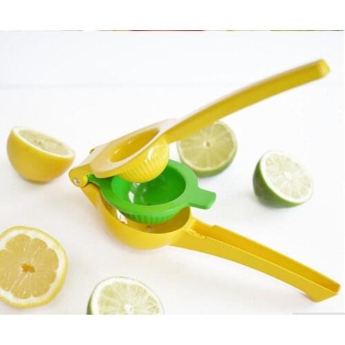 Wholesale 50pcs/lot HQ High Quality Enameled Aluminum Lemon Squeezer Premium Quality Metal Citrus Squeezer 2-in-1 Lemon Juicer
