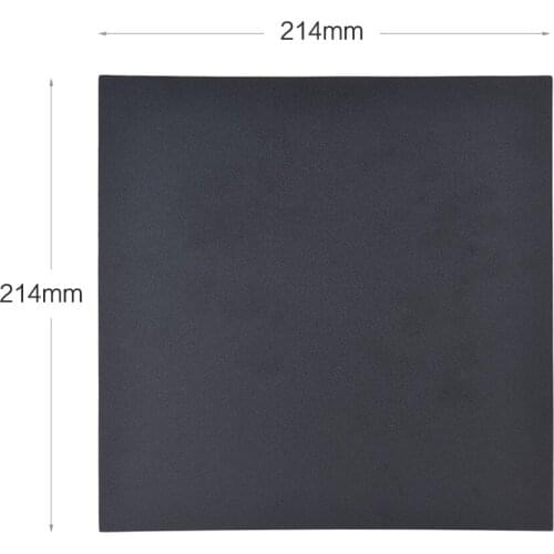3D Printer bed 1pc 200 * 200mm Adhesive Heat Bed Tape Sticker Build Surface Cover Square Sheet Black 3D Printer bed