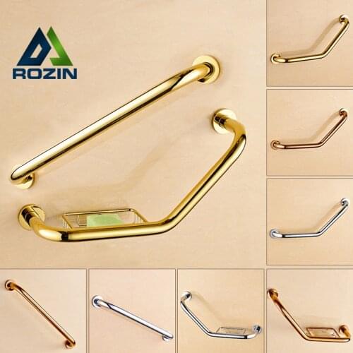 Free shipping Chrome Golden Rose-gold Bathroom Armrest Bathroom Handle Safety Grab Bar