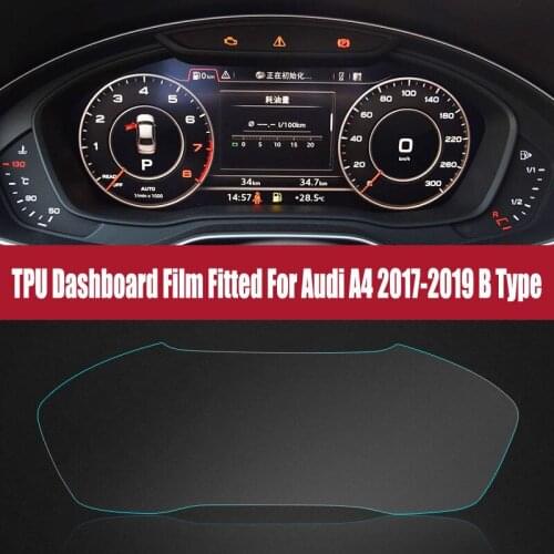 Interior Transparent TPU Navigation Display Instrument Panel Precut Screen Protector Film Sticker Cover Fit For Audi A4 2017-19