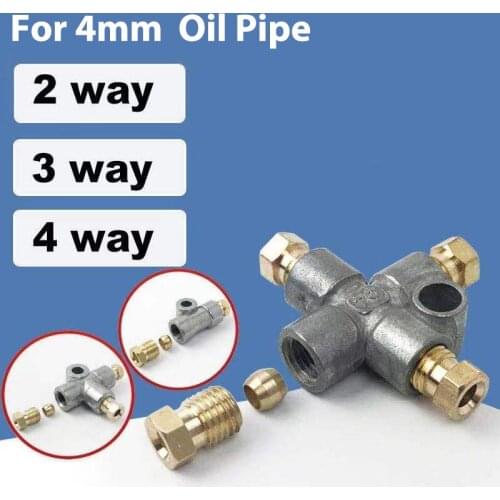 1PCS 2 3 4 Way M8X1 Junction Block /Oil Distributor/Separator Valve/Divider For CNC Machine/Centralized Lubrication System