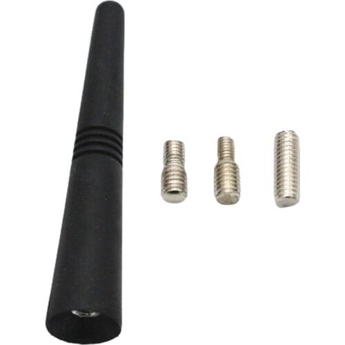 Car Wash Proof Short Rubber Antenna Premium Reception 3 Adapters M4 M5 M6