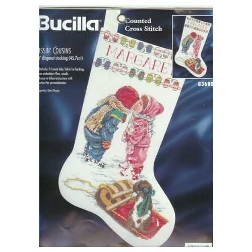 Kiss Christmas Stocking 36-55 Counted Cross Stitch 11CT 14CT 18CT Cross Stitch Kits Embroidery Needlework Sets