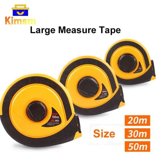 20m/30m/50m Plastic Measuring Roulette Pvc Soft Ruler Flexible Ruler Waterproof Retractable Fast Recovery Portable Tape Measure