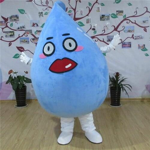 Blue Water Drop Mascot Costume Suits Cosplay Party Game Fancy Dress Halloween US