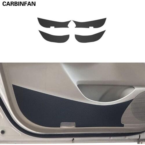 Car Styling Side Door Inner Decal Anti-kick Protective Carbon fiber Flim Stickers 4Pcs/Set For Toyota Corolla 2007-2013