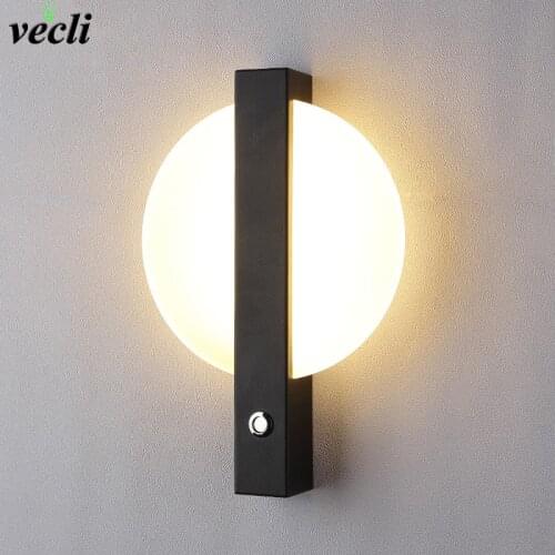 Led indoor wall lamps with switch modern wall sconce living room hallway bedroom Bedside wall led light decoration