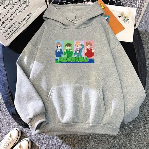 Eddsworld Hoodie Men Tord Tom Print Hooded Sweatshirts Graphic Long Sleeve Anime Fashion Clothes Oversize Casual Daily Pullovers