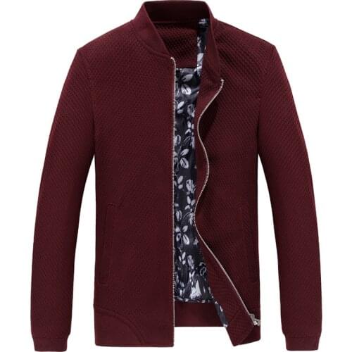YuWaiJiaRen Fashion Red Bomber Jacket Men Spring Autumn Casual Outerwear Zipper Coat Man College Baseball Jacket M-4XL
