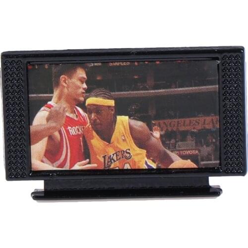 1:12 Dollhouse Miniature TV Cute Mini Black Flat-Panel LCD Television Living Room Furniture Accessory