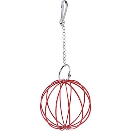 1pcs Pet Feeder Rabbit Hay Ball Hanging Iron Hollow Bunny Feed Dispenser For Small Animal Rack Ball Pet Accessories