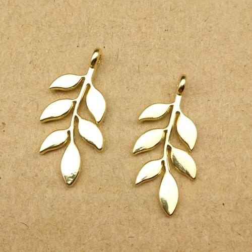 10pcs 11x24mm leaf charm for jewelry making and crafting charm earring pendant bracelet necklace charm