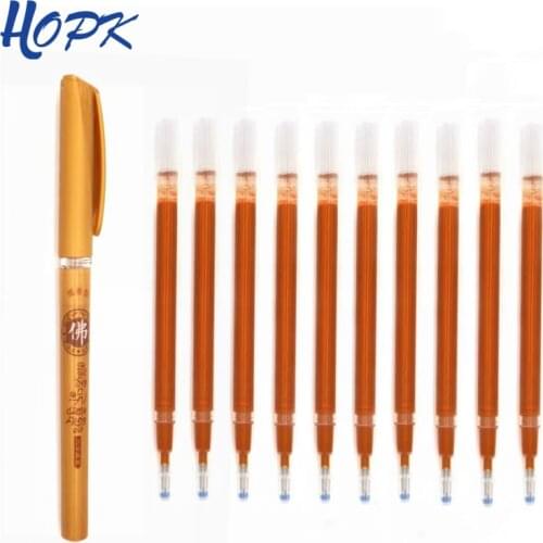 10Pcs/set 0.7mm Glitter Gold Pen Refill Rod for handle Scriptures Excerpt Special Pen Refill Painting Gel pen School Stationery