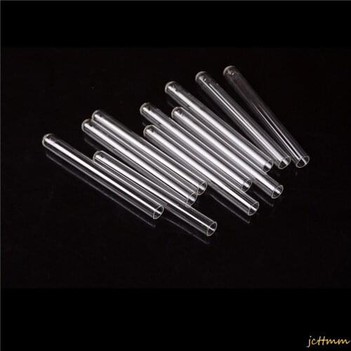 10pcs/lot Transparent Pyrex Glass Blowing Tubes 100mm Long Thick Wall Test Tube 10*100mm