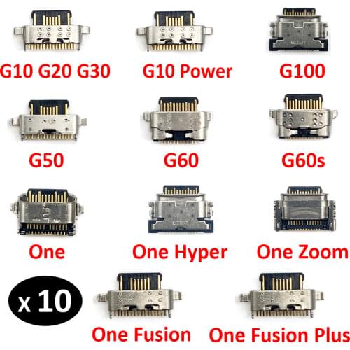 10Pcs/Lot, Charger Micro USB Charging Port Dock Connector Socket For Moto E7 Edge G Play G9 Power One Hyper / One Fusion Plus
