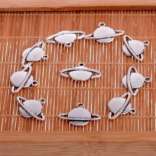 100PC/Lot Planet Charms Silver DIY Jewerly Making Findings For Necklaces Bracelets Accessories Gifts Pendants