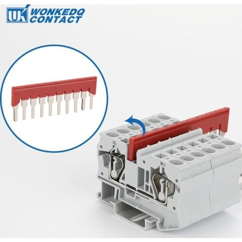 Jumper 20Pcs FBS 10-8 PLUG IN bridge for ST DIN Rail Terminal Blocks L80.4/H30.8/W3.3 mm
