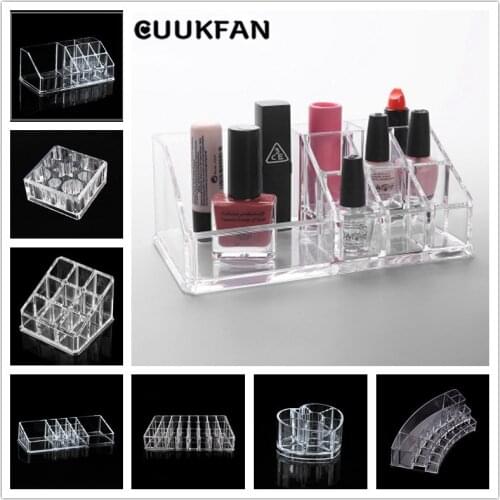 Acrylic Cosmetic Box Makeup Organizer Cosmetics Organizer Cotton Pads Container Storage Box For Makeup Acryl Lipstick Organizer
